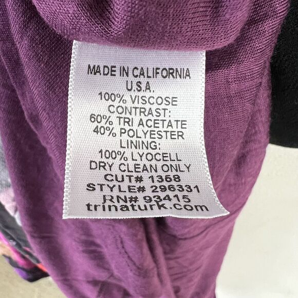 Trina Turk Womens Multicolored V Neck Halter Empire Waist A-line Dress 12 - Picture 4 of 4